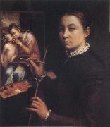 Sofonisba Anguissola Self-Portrait at the Easel oil on canvas